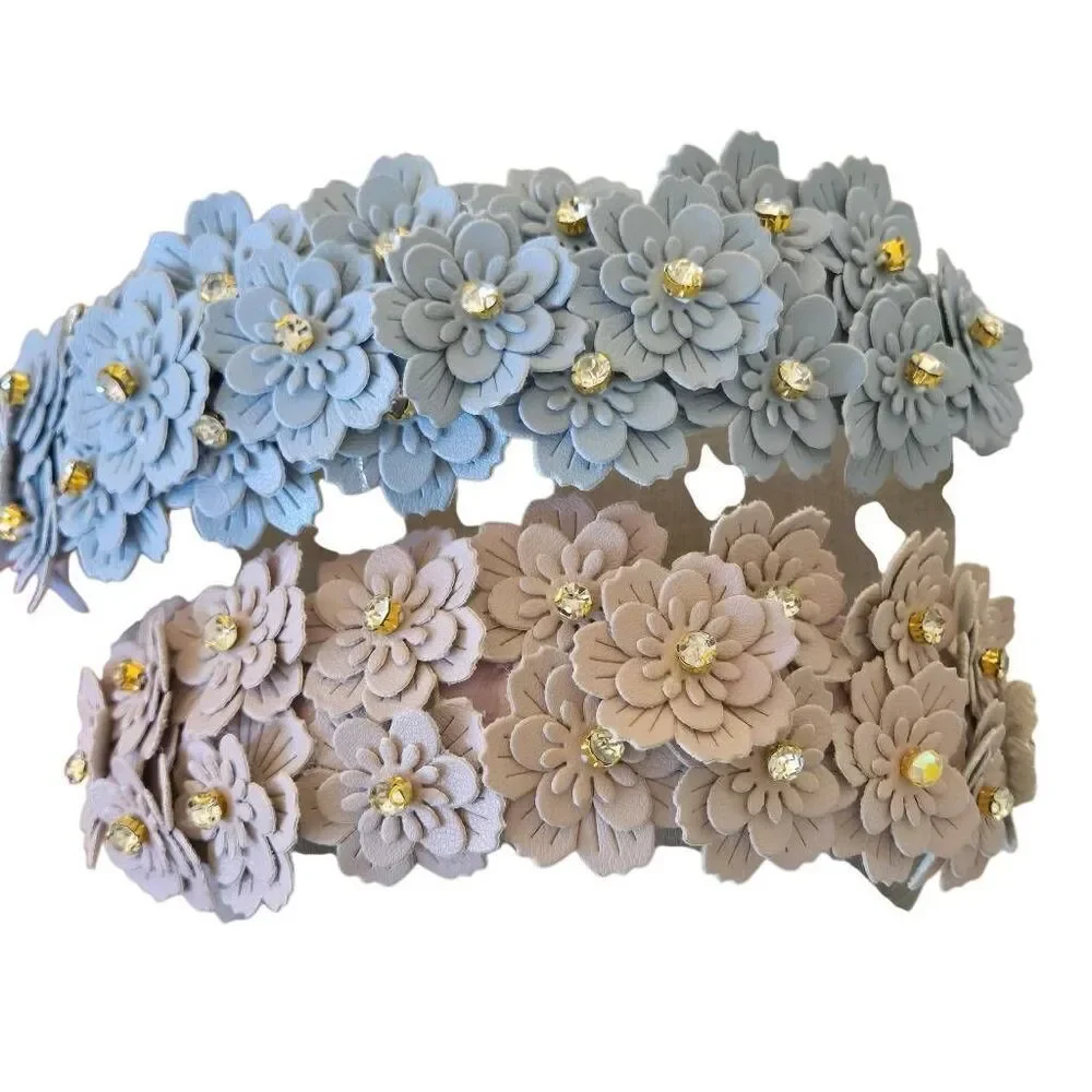 NWT Gretchen Scott Womens Floral Purple and Blue Headbands Size Adult